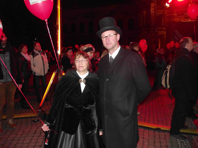 Sigrid Krupsky (Vertreterin) und Hans Gwigszcz (Projektleiter) aus Dresden