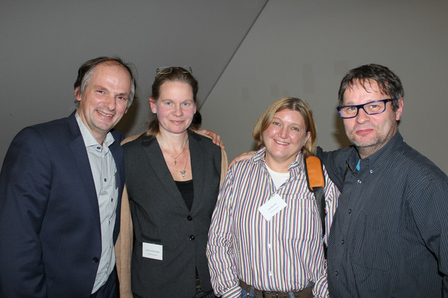 Valentina Marcenaro (Leiterin Jüdische Musik- und Theaterwoche), Annekatrin Klepsch (Beigeordnete für Kultur und Tourismus), Iris Meusemann (Eventmanagerin Büro für Kulturvermittlung, Projektberatung & Veranstaltungsmanagement) (v.l.n.r.)