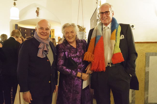 Rolf Sachs (l.) mit Ellen und Michael Ringier