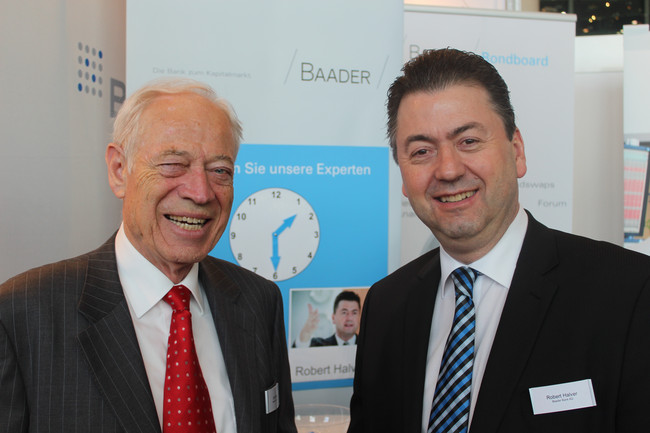  Uto Baader, Gründer Baader Bank mit Robert Halver, der nicht nur Gesicht und Stimme der Baader Bank. Beim Dresdner Börsentag hielt er mehrer Vorträge und nahm an der Podiumsdiskussion „Donald Trump, Brexit, Europas Wahlen – Herausforderungen 2017 meistern“ teil
