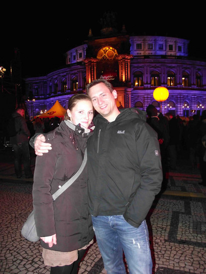„Wir sind erst seit zwei Stunden überhaupt hier in Dresden. Und dann gleich so ein Empfang! Ein tolles Ereignis und wirklich schön aufgemacht!“ (Maren Franz und Daniel Schwarz aud Dortmund)
