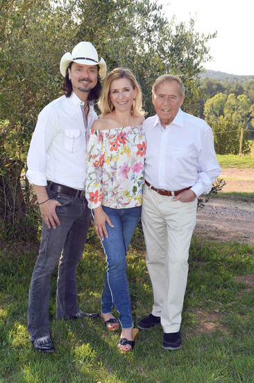 Stefanie Hertel mit Ehemann Lanny und Vater Eberhard