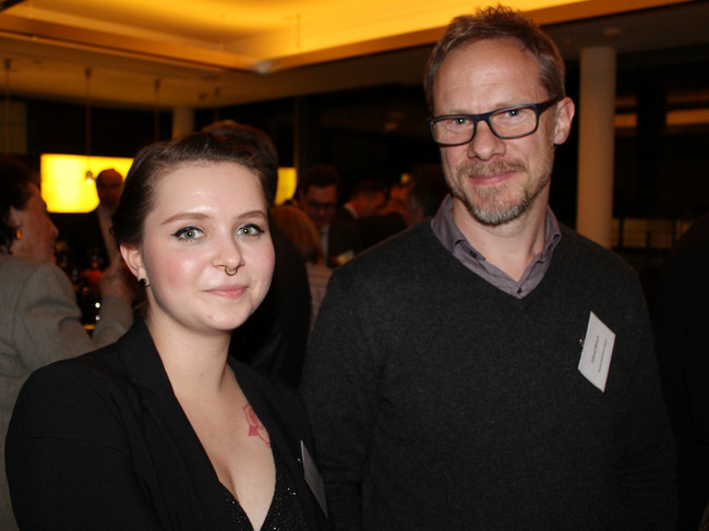 Nicole Sauerbier (Assistentin des Geschäftsführers imvent Management), Gabriel Bensch (Entwurf| Interior Design Deutsche Werkstätten Hellerau) (v.l.n.r.)