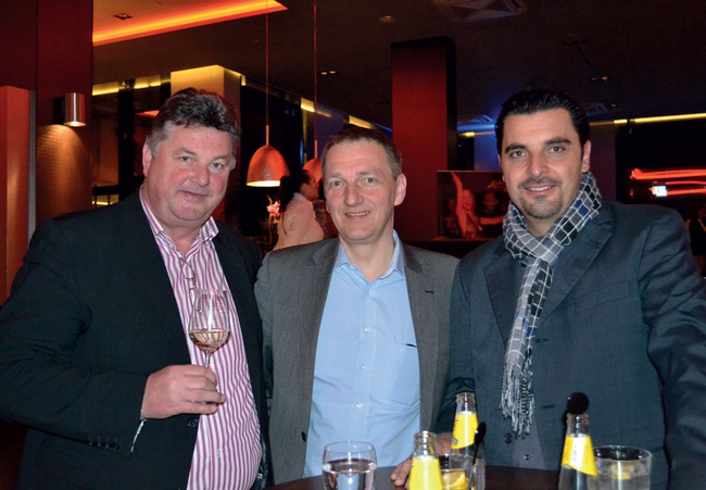 Thilo Hando und Edgar Baron von Pernod Ricard Deutschland,Roberto Freno (Gastronomieleiter Imagegastronomie und Hotellerie München)