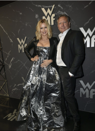 Veronica Ferres und Oliver Kastalio (CEO WMF) (Foto: BrauerPhotos / S.Brauer fuer WMF)