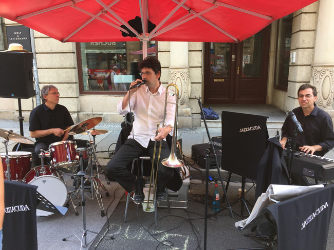 Das Jazzquartett „Jazzacuda“ begleitete musikalisch die Besucher durch den Nachmittag